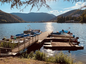 Little boats on the lake