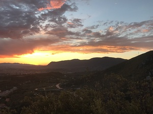 Pink - yellow afterglow