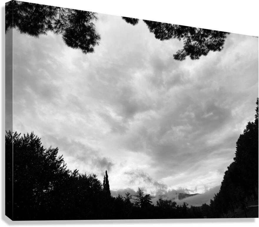 Framing dark clouds Canvas Print