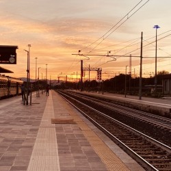 Sunset at Terni station