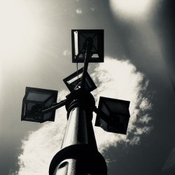 Old street lamp sky
