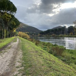 Strolling by a river
