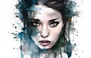 Girl watercolor no.13