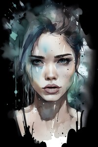 Girl watercolor no.8