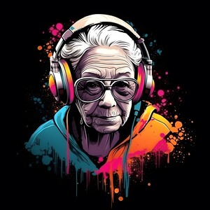 Graffiti old woman no.4