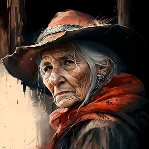 Wild West old woman no.1