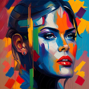 Woman inpasto technique no.6