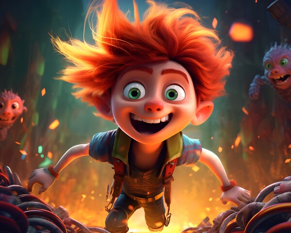 Character   digital art no.1 Print