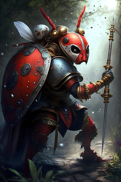 Warrior Ladybug no.7 Print