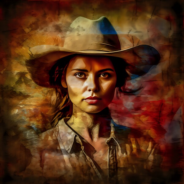 Woman Wild West no.14 Print