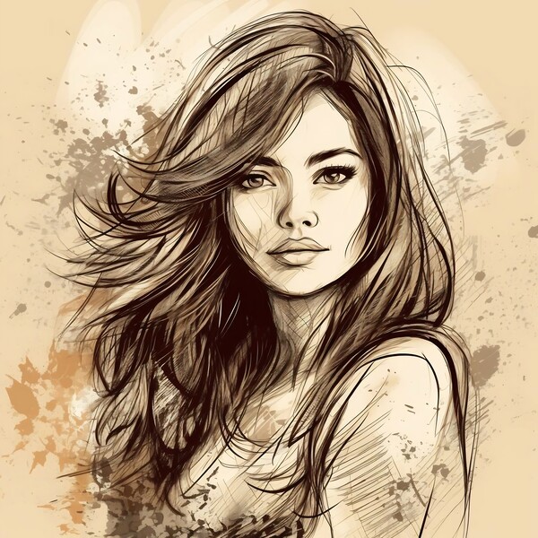 Women sketch no.3 Print