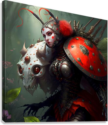 Warrior Ladybug no.3 Canvas Print