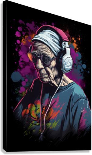 Graffiti old woman no.5 Canvas Print