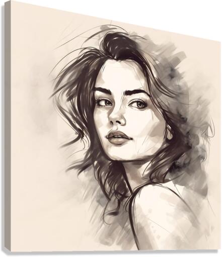 Women sketch no.12 Canvas Print