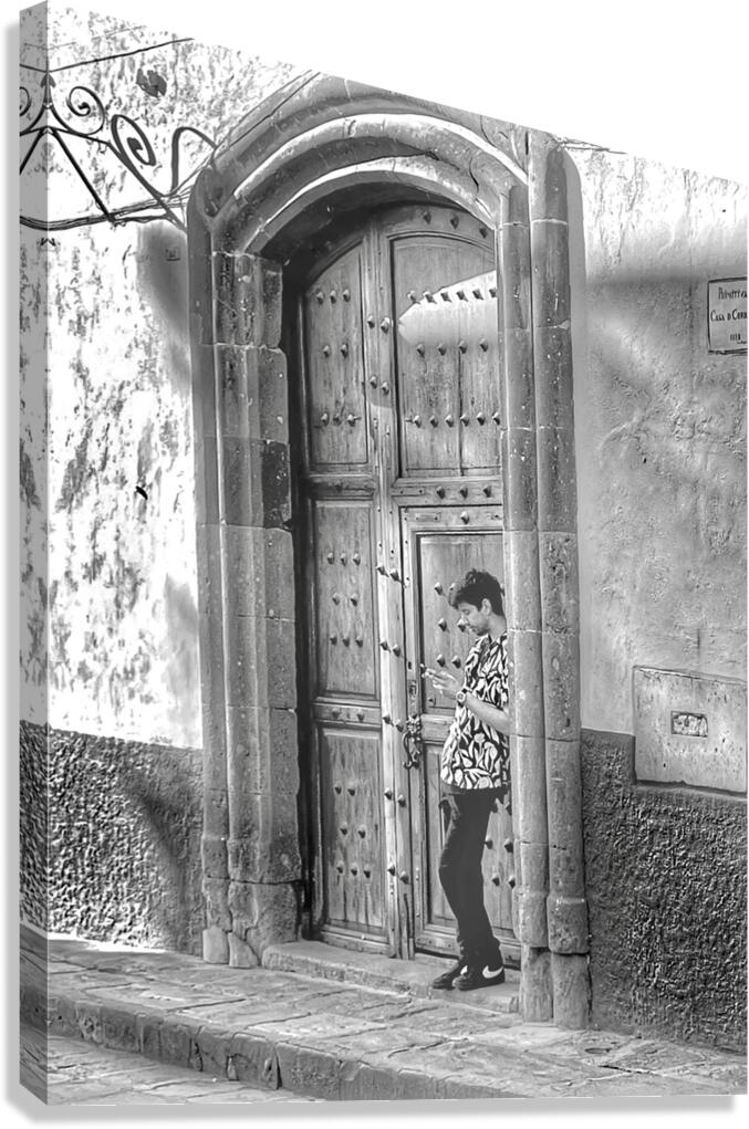 Checking In Canvas Print