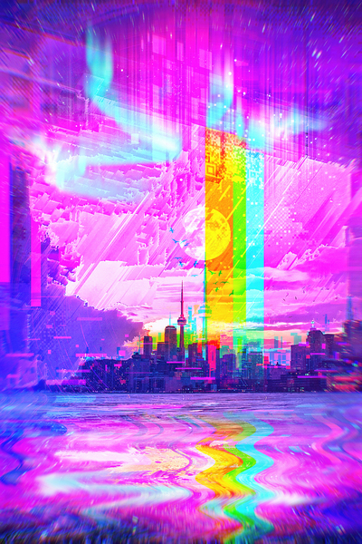 Blockchain City Print