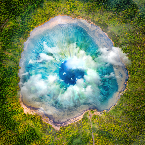 Dream Art XIX Surreal Eye Lake Print