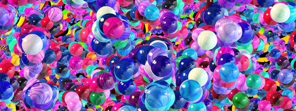 10K Marbles I  Panoramic Print