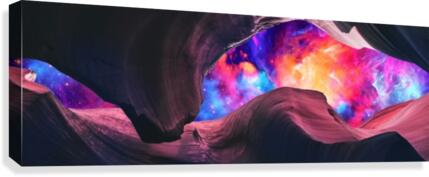 Grand Canyon with Colorful Space - Panoramic UHD Canvas Print