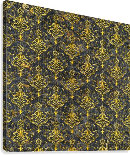 Golden pattern with marble  Canvas Print