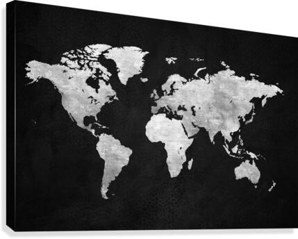 Artistic World Map XIII Canvas Print