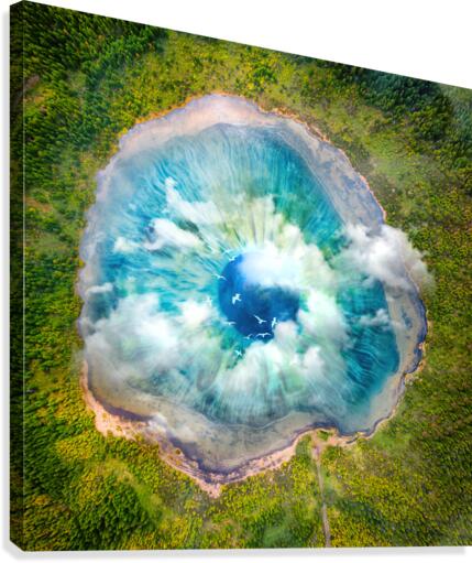 Dream Art XIX Surreal Eye Lake Canvas Print
