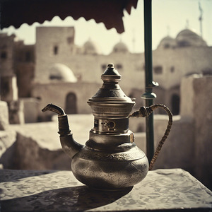 828324 hot tea drink with shisha with light color