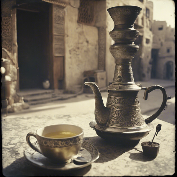 828323 hot tea drink with shisha with light color Print