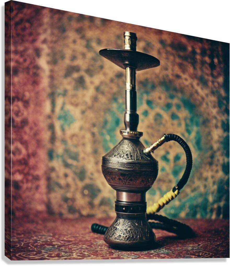 767711 shisha with colored old Arabic background Canvas Print