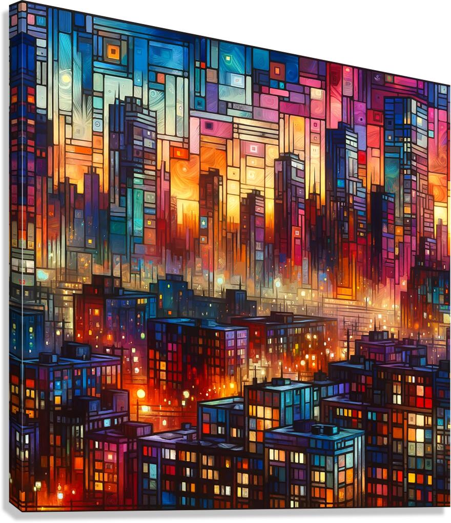 City Lights Alive Canvas Print