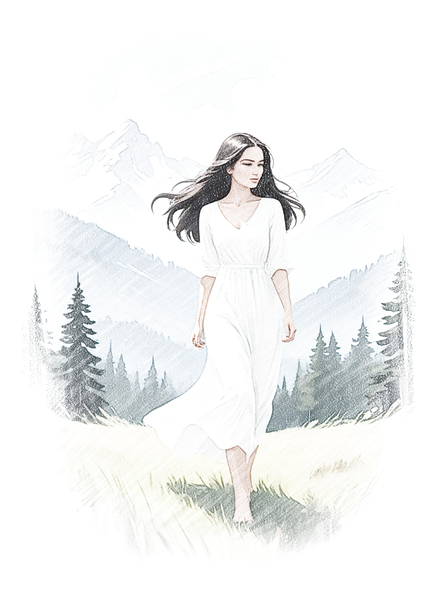 Mountain girl Print