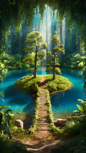 a captivating 3d render illustration of a hidden. by Creative Strokes