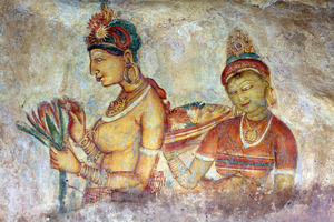 sigiriya fresco frescoes sri lanka
