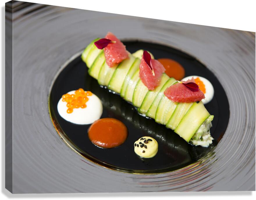 Avocado Crab Roll Roulade Canvas Print