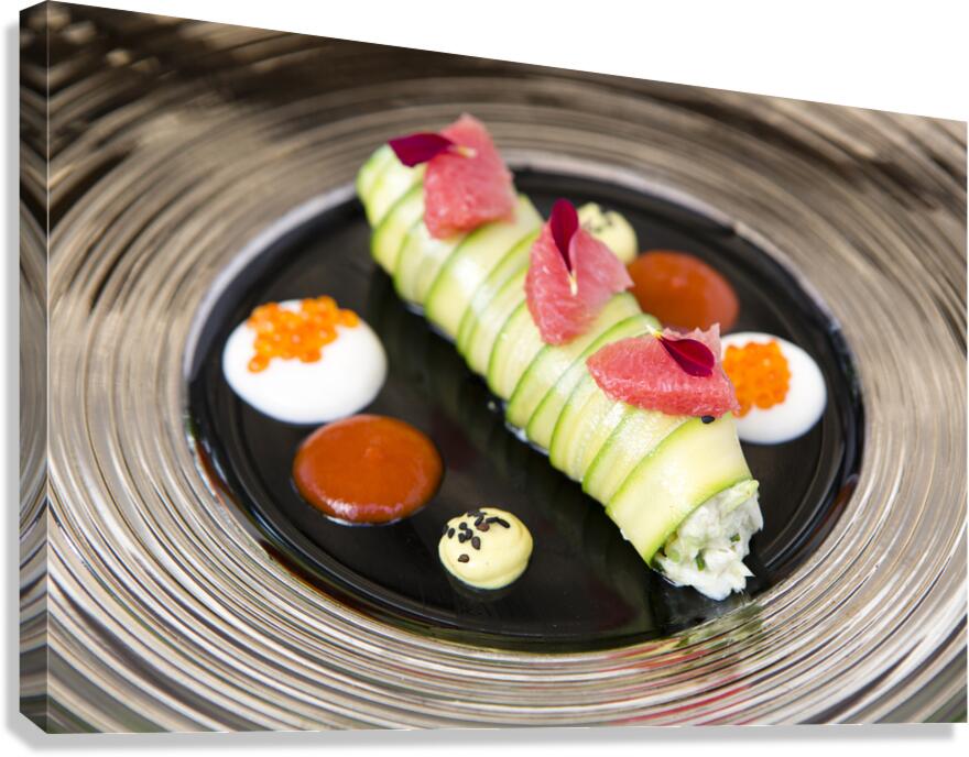 Avocado Crab Roll Roulade Canvas Print