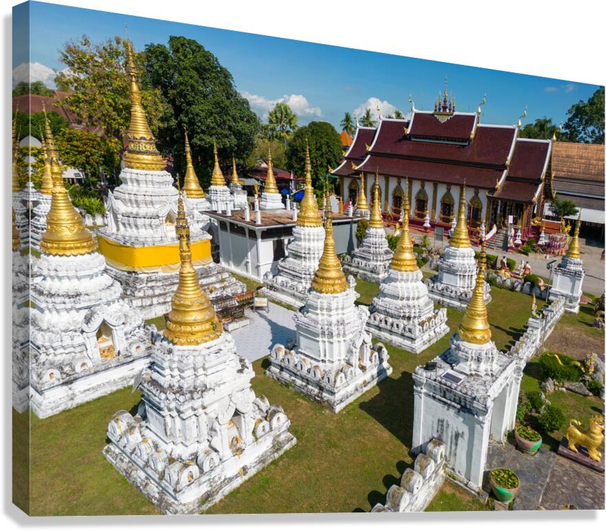 Wat Chedi Sao Lang Buddhist Temple Lampang Thailand Canvas Print