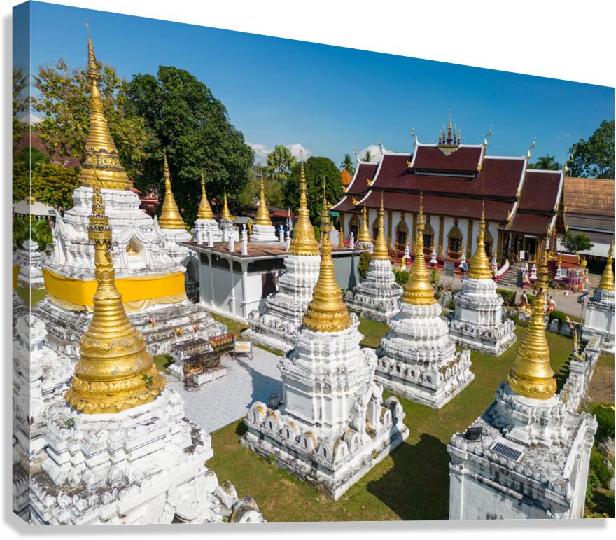 Wat Chedi Sao Lang Buddhist Temple Lampang Thailand Canvas Print