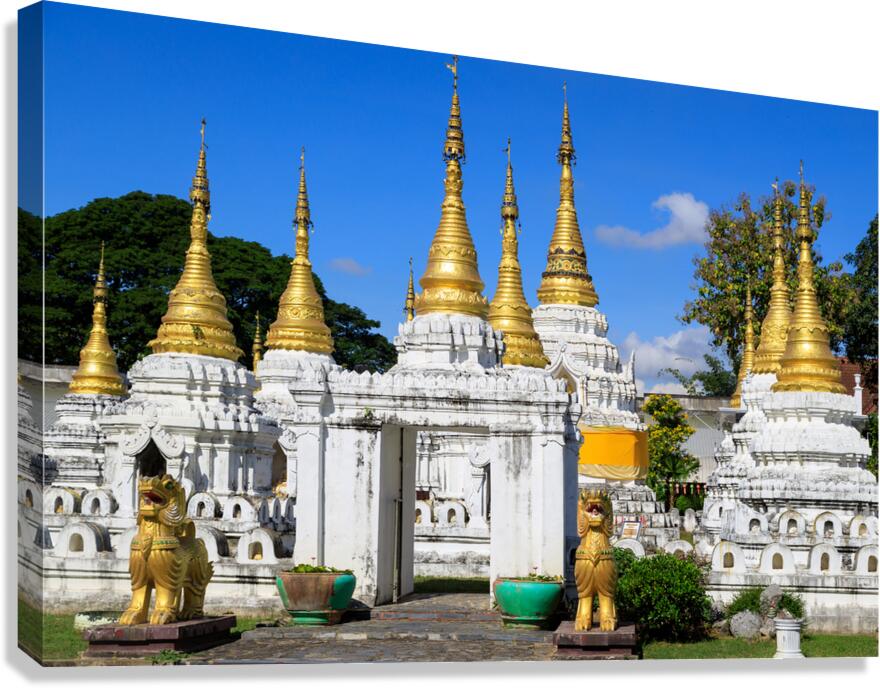 Wat Chedi Sao Lang Buddhist Temple Lampang Thailand Canvas Print