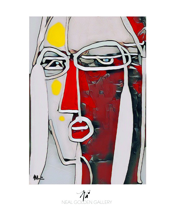 Red Face Print