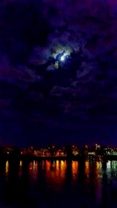 Moon Over Portland - Oregon
