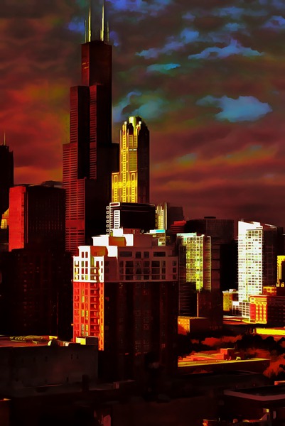 City Sunset by J R Picard