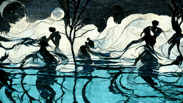 Moonlight Swim Print