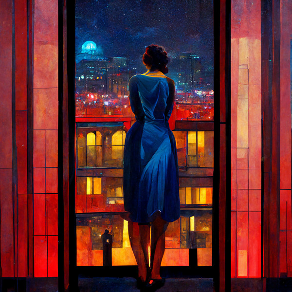 New Blue Dress by J R Picard