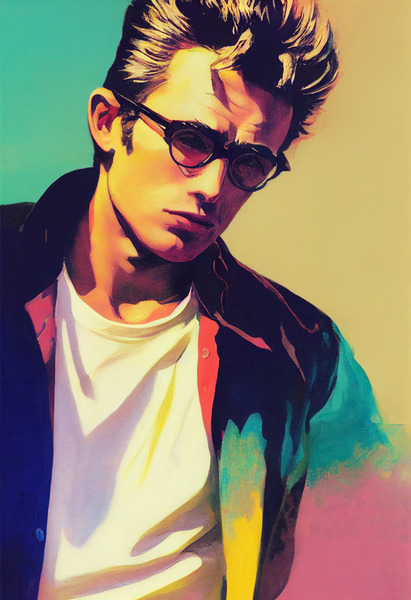 Portrait of James Dean by J R Picard