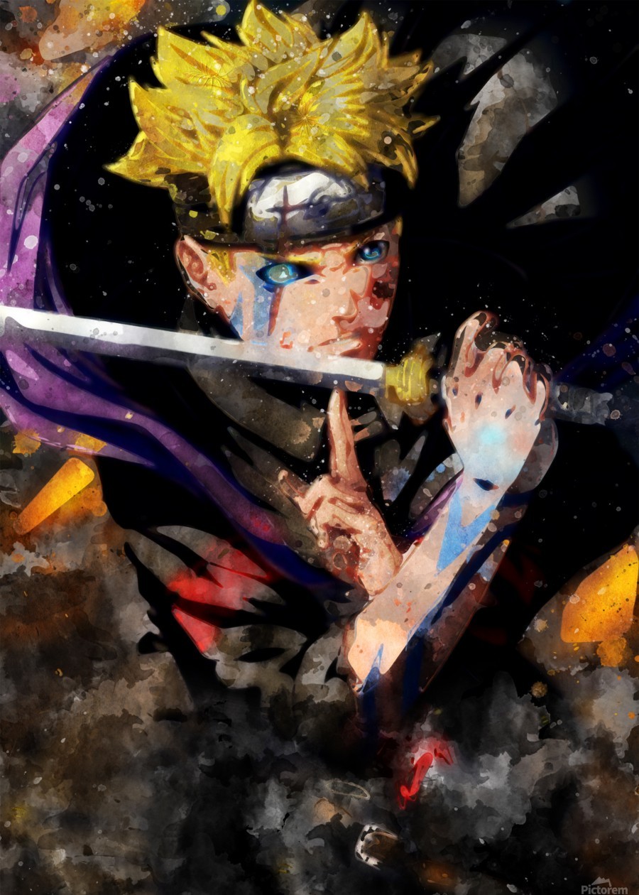 Uzumaki boruto by artwork poster Wall Art