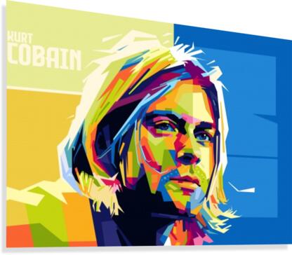 kurt cobain by artwork poster Wall Art