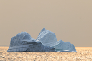 Iceberg In The Atlantic Sunset 