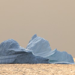 Iceberg In The Atlantic Sunset 