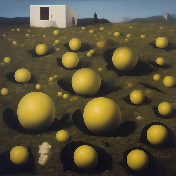 Yellow Sphere Print