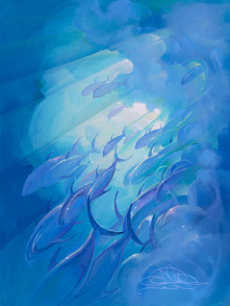 Blue Rush  Print